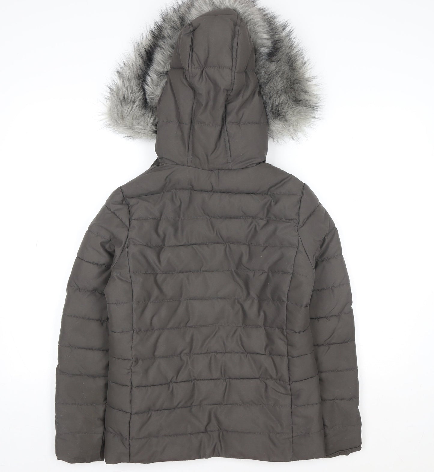 Womens UK Size 6 New Look Grey Puffer Jacket