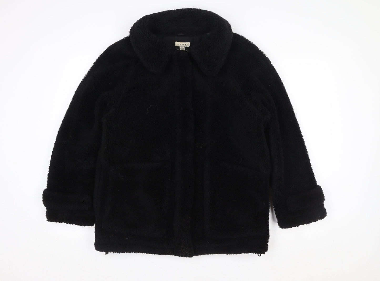 Womens UK Size S Topshop Black Puffer Jacket