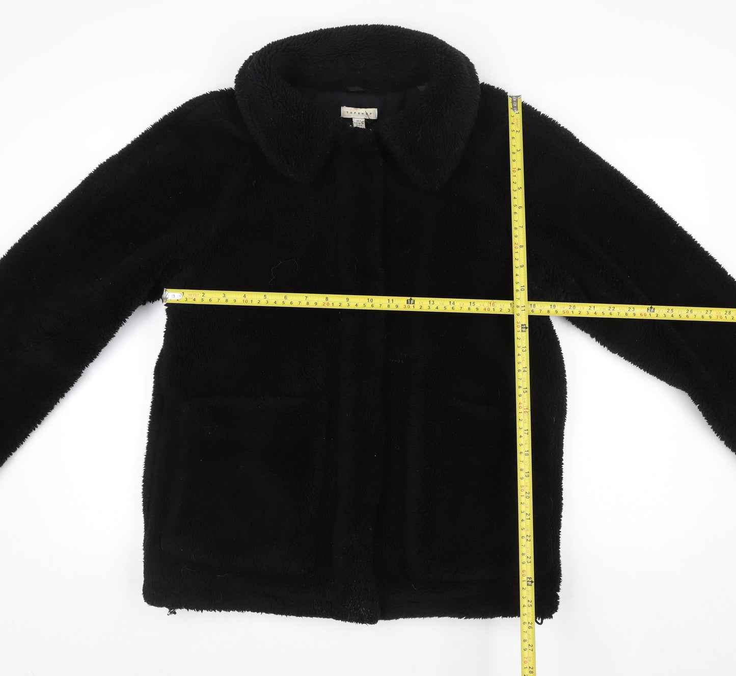 Womens UK Size S Topshop Black Puffer Jacket
