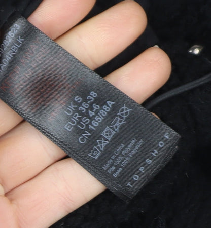 Womens UK Size S Topshop Black Puffer Jacket