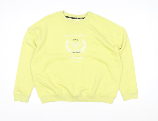 Womens UK Size M Reaktiv x Oti Mabuse Yellow Pullover Sweatshirt