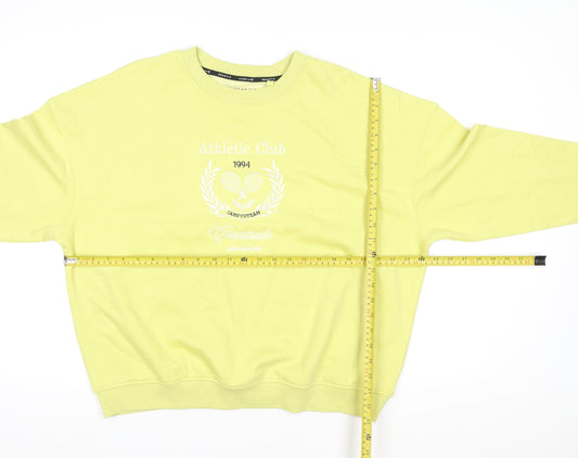 Womens UK Size M Reaktiv x Oti Mabuse Yellow Pullover Sweatshirt