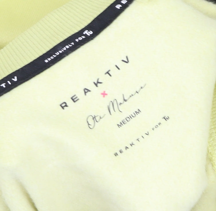 Womens UK Size M Reaktiv x Oti Mabuse Yellow Pullover Sweatshirt