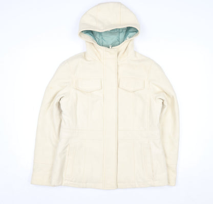 Womens UK Size 14 Debenhams Ivory Parka Coat