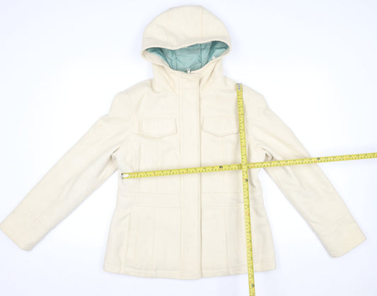 Womens UK Size 14 Debenhams Ivory Parka Coat