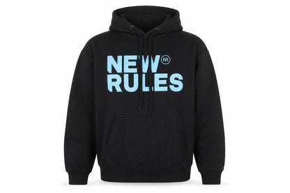Mens UK Size M Club Classic Black Pullover Hoodie