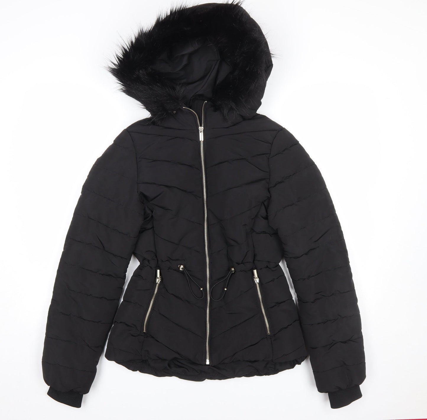 Womens UK Size XS H&M Black Puffer Jacket