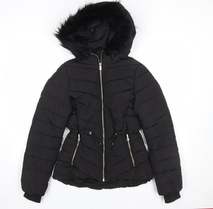 Womens UK Size XS H&M Black Puffer Jacket