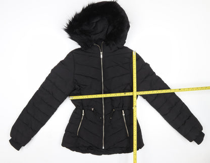 Womens UK Size XS H&M Black Puffer Jacket