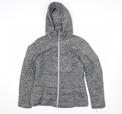 Womens UK Size 8 F&F Grey Puffer Jacket