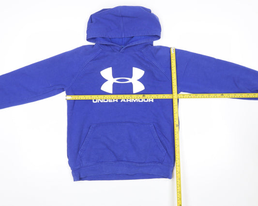 Boys UK Size 13-14 Years Under armour Blue Pullover Hoodie