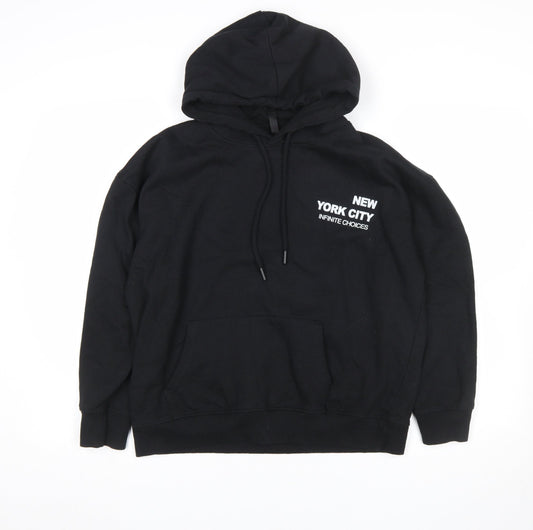 Mens UK Size XS Styli Black Pullover Hoodie