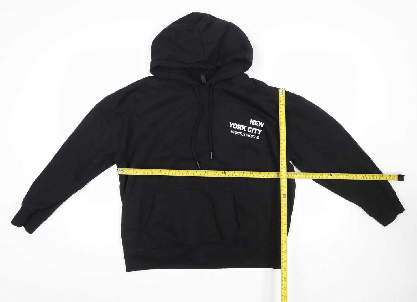 Mens UK Size XS Styli Black Pullover Hoodie