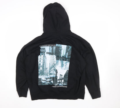 Mens UK Size XS Styli Black Pullover Hoodie