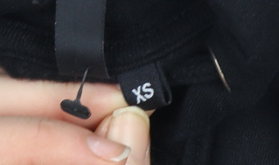 Mens UK Size XS Styli Black Pullover Hoodie