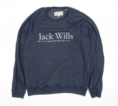 Womens UK Size M Jack Wills Blue Pullover Sweatshirt