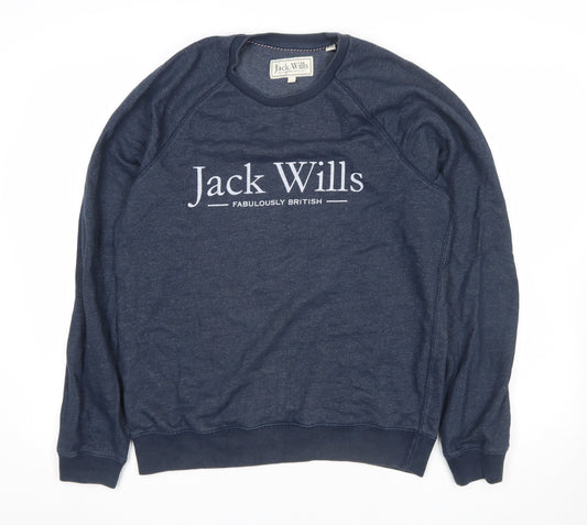 Womens UK Size M Jack Wills Blue Pullover Sweatshirt