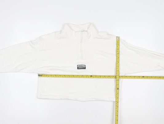 Womens UK Size 12 adidas White Pullover Sweatshirt