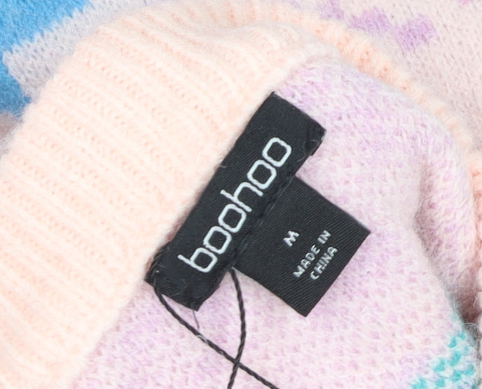 Womens UK Size M Boohoo Multicoloured Pullover Jumper