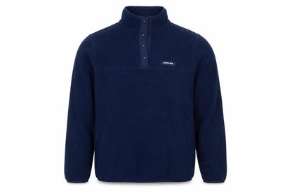 Mens UK Size M Lands' End Blue Henley Sweatshirt