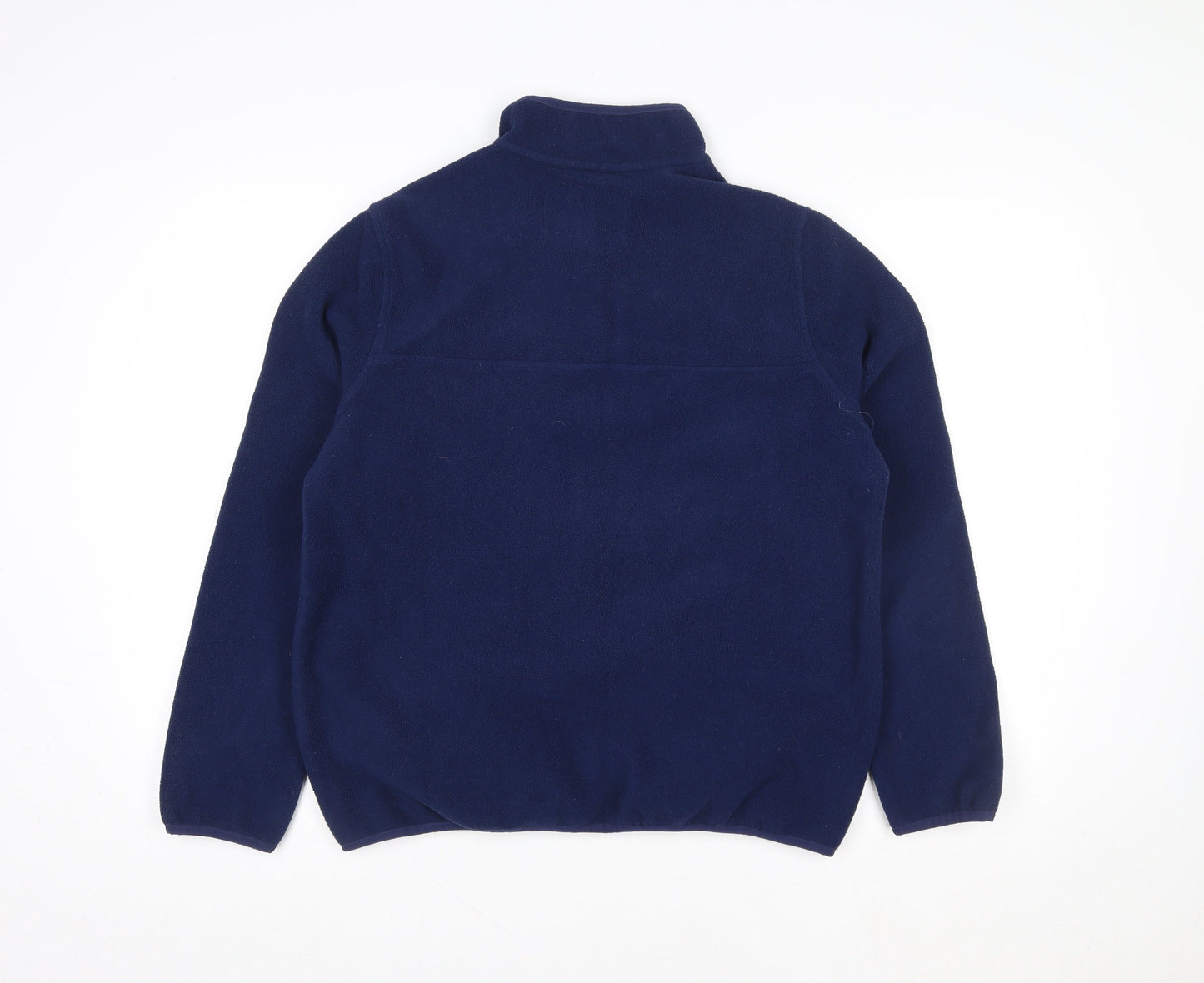 Mens UK Size M Lands' End Blue Henley Sweatshirt