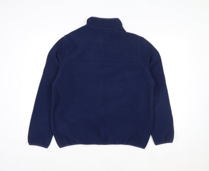 Mens UK Size M Lands' End Blue Henley Sweatshirt
