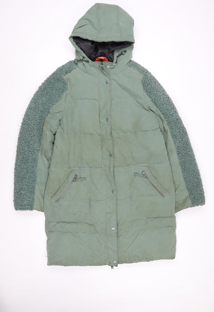 White Stuff Men’s Green Hooded Parka Jacket Size 38 Regular Fit