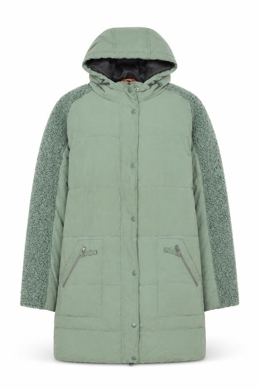 White Stuff Men’s Green Hooded Parka Jacket Size 38 Regular Fit
