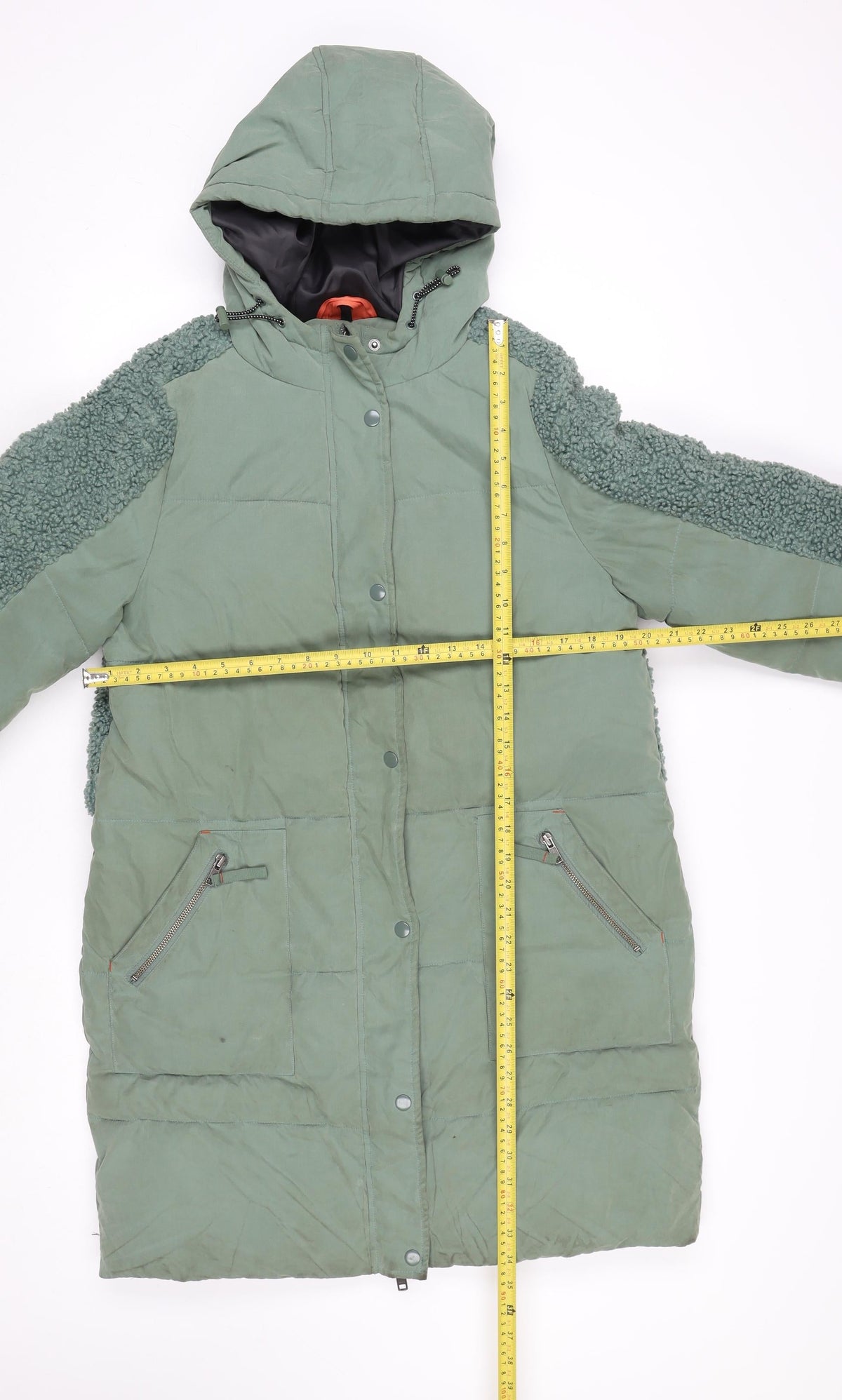 White Stuff Men’s Green Hooded Parka Jacket Size 38 Regular Fit