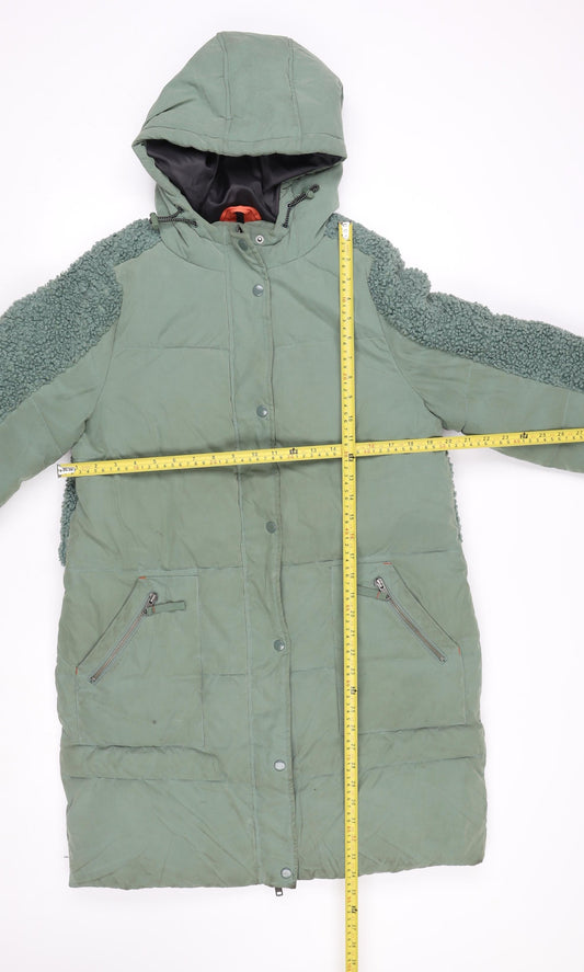 White Stuff Men’s Green Hooded Parka Jacket Size 38 Regular Fit