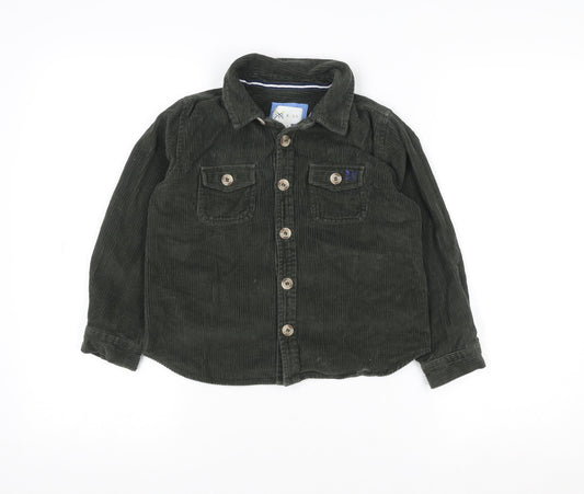 Boys UK Size 7-8 Years Crew Clothing Green Shirt Jacket