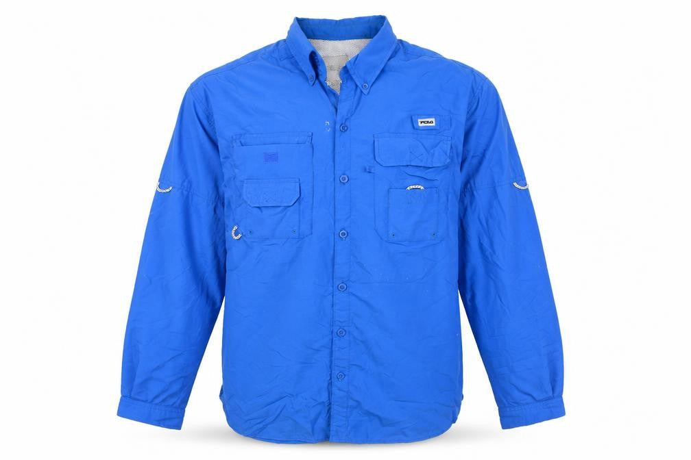 Mens UK Size L TCLA Blue Windbreaker Coat