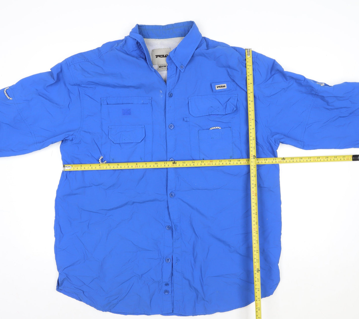 Mens UK Size L TCLA Blue Windbreaker Coat