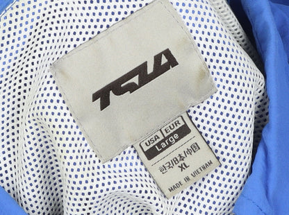 Mens UK Size L TCLA Blue Windbreaker Coat