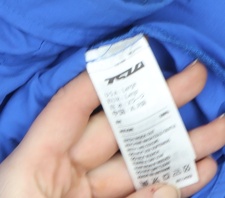 Mens UK Size L TCLA Blue Windbreaker Coat