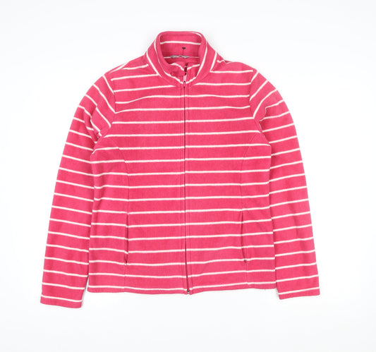 Womens UK Size 12 Marks and Spencer Pink Full Zip Sweatshirt