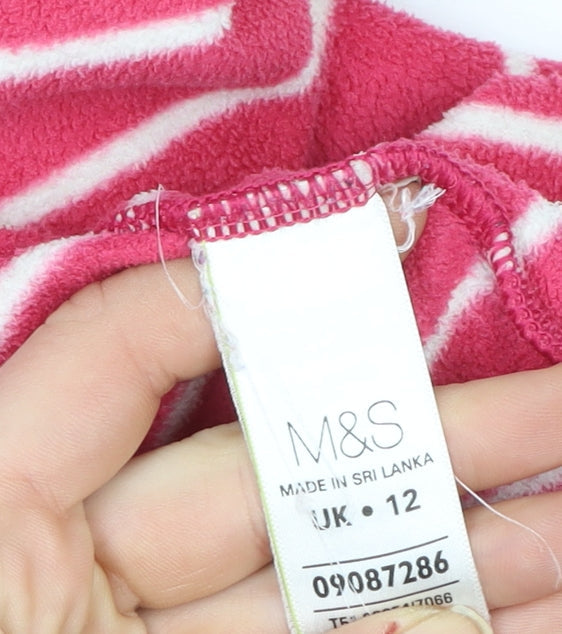 Womens UK Size 12 Marks and Spencer Pink Full Zip Sweatshirt
