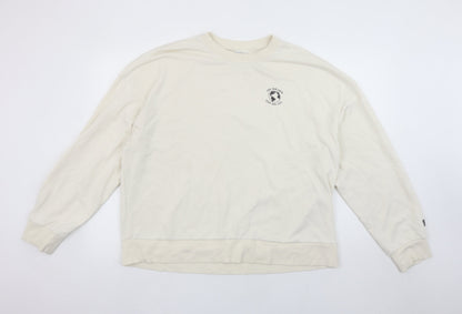 Womens UK Size L H&M Beige Pullover Sweatshirt