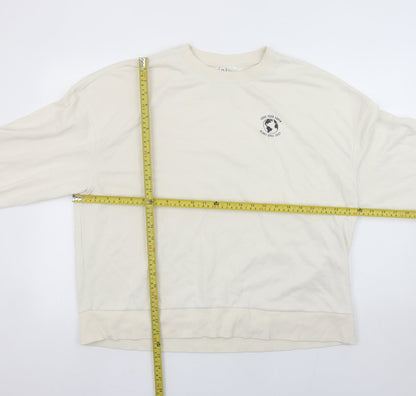Womens UK Size L H&M Beige Pullover Sweatshirt