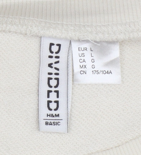 Womens UK Size L H&M Beige Pullover Sweatshirt