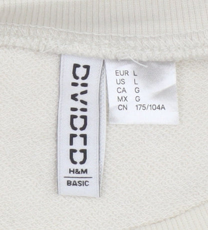 Womens UK Size L H&M Beige Pullover Sweatshirt