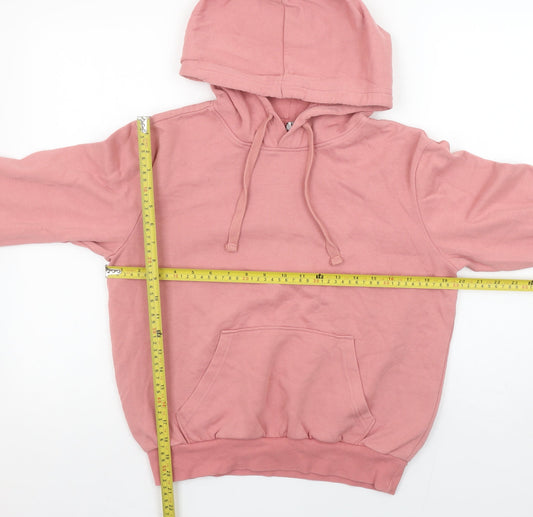 Womens UK Size XS H&M Pink Pullover Hoodie