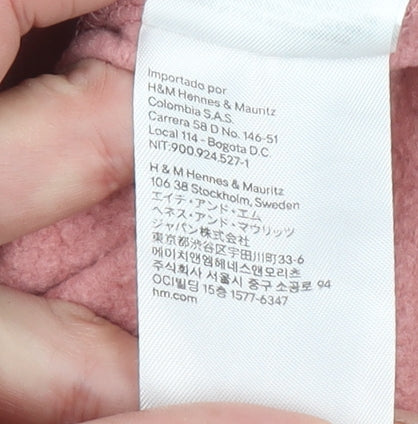 Womens UK Size XS H&M Pink Pullover Hoodie