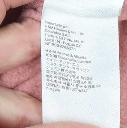 Womens UK Size XS H&M Pink Pullover Hoodie