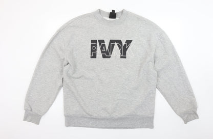 Unisex Adults UK Size M IVY PARK Grey Pullover Sweatshirt