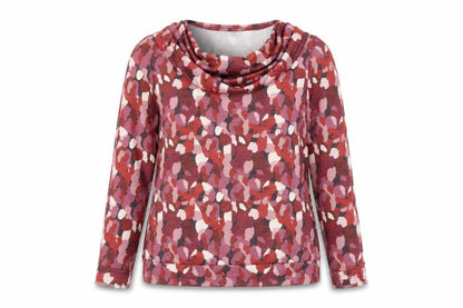 YEW Women's Multicoloured Cowl Neck Jersey Blouse Size L