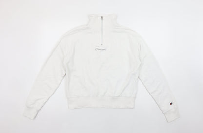 Womens UK Size S Champion White Pullover Sweatshirt