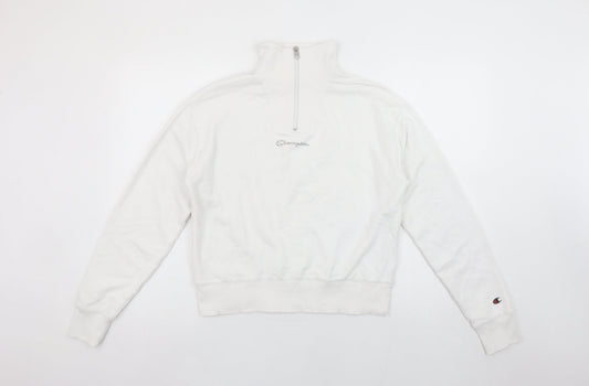 Womens UK Size S Champion White Pullover Sweatshirt