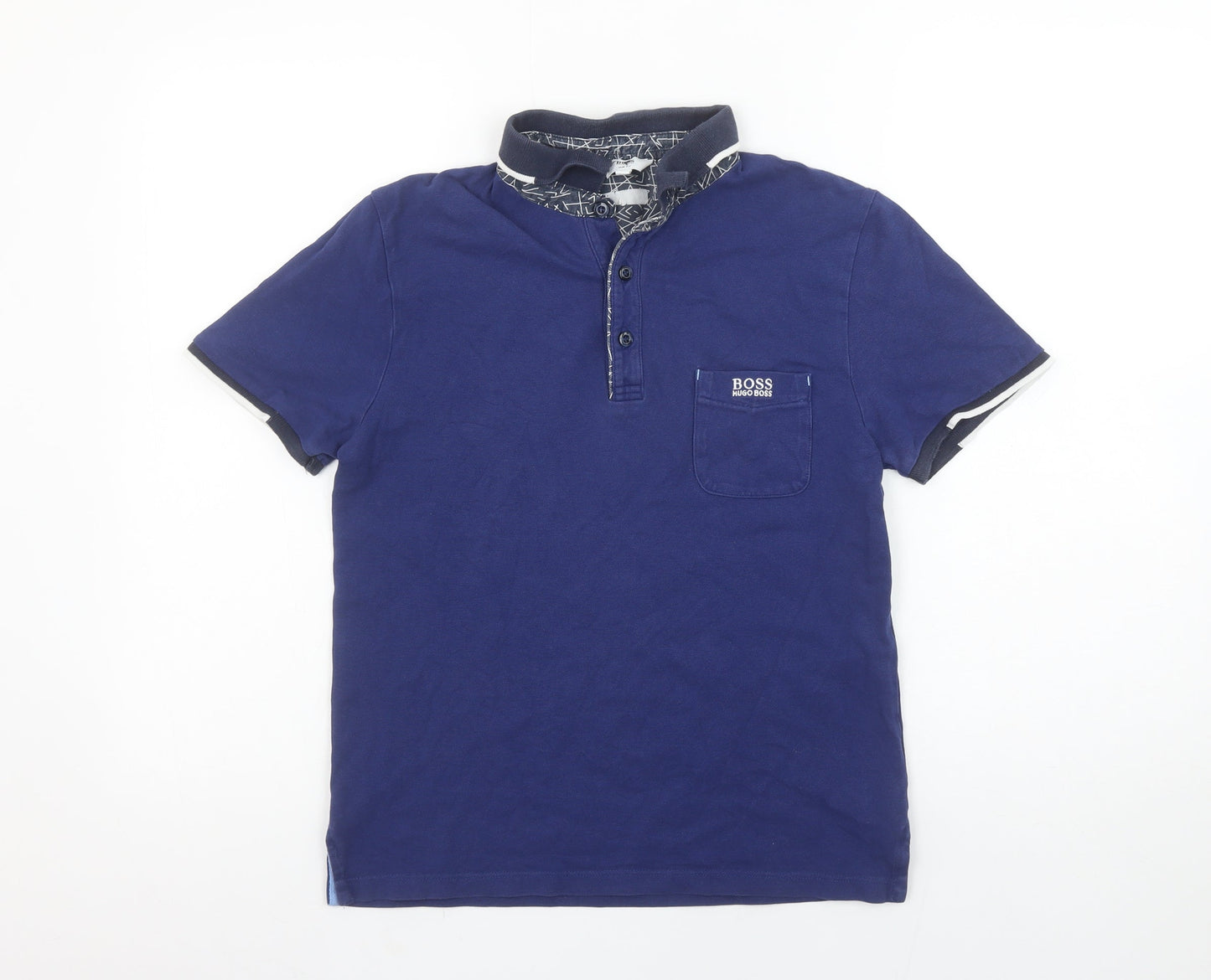 Boys UK Size 14 Years HUGO BOSS Blue Basic Polo