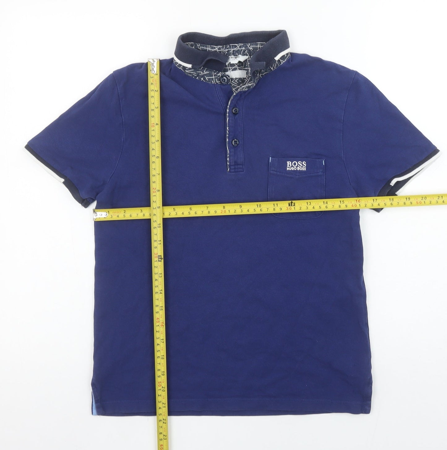 Boys UK Size 14 Years HUGO BOSS Blue Basic Polo